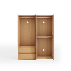 Armoire 4 portes 2 tiroirs 158x59x200 cm Bois