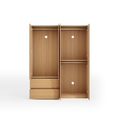 Armoire 6 portes 2 tiroirs 158x59x200 cm Bois