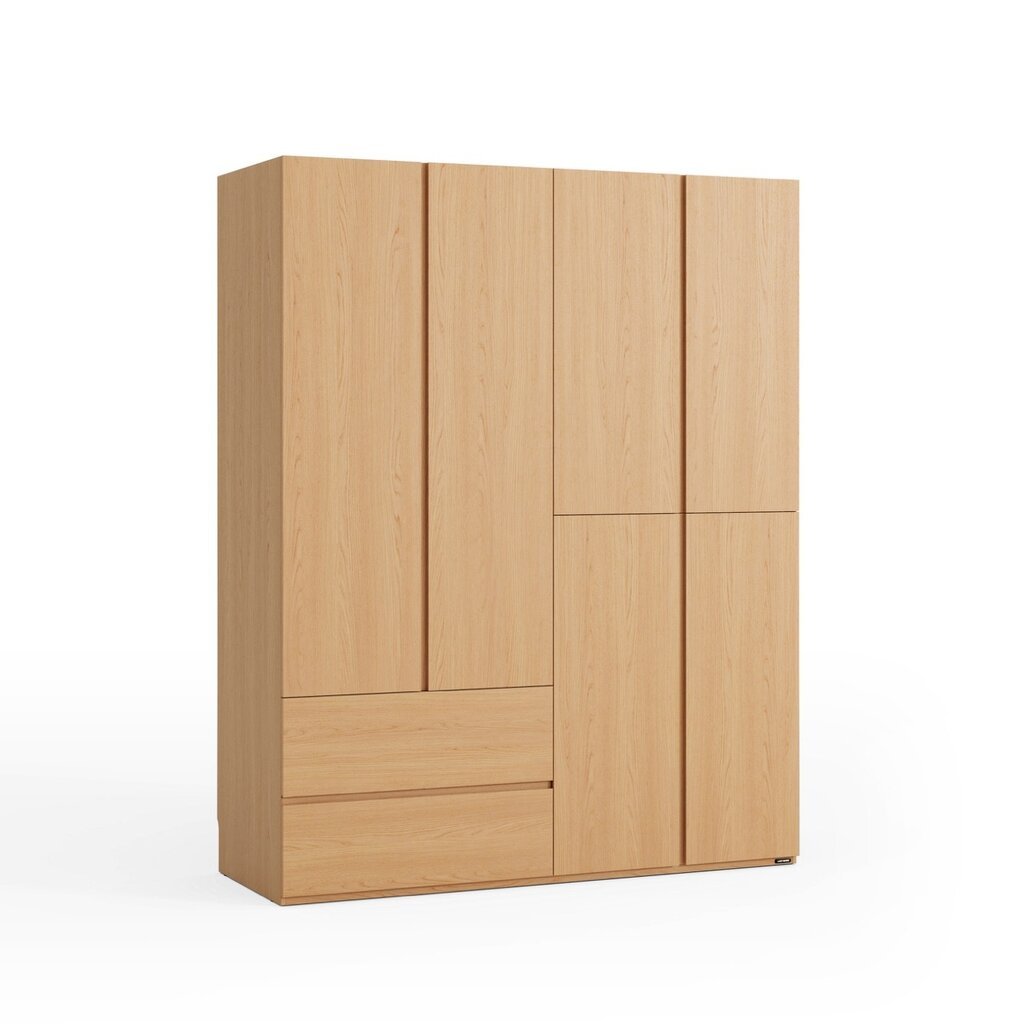 Armoire 6 portes 2 tiroirs 158x59x200 cm Bois