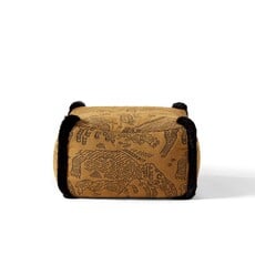 Pouf repose-pieds carré Jaune