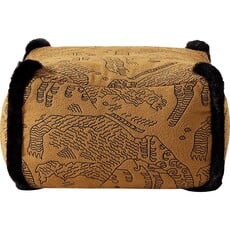 Pouf repose-pieds carré Jaune