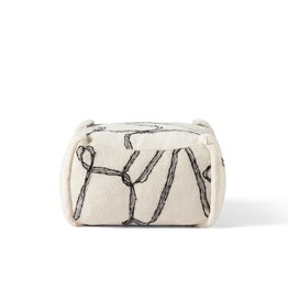 Pouf repose-pieds carré Blanc