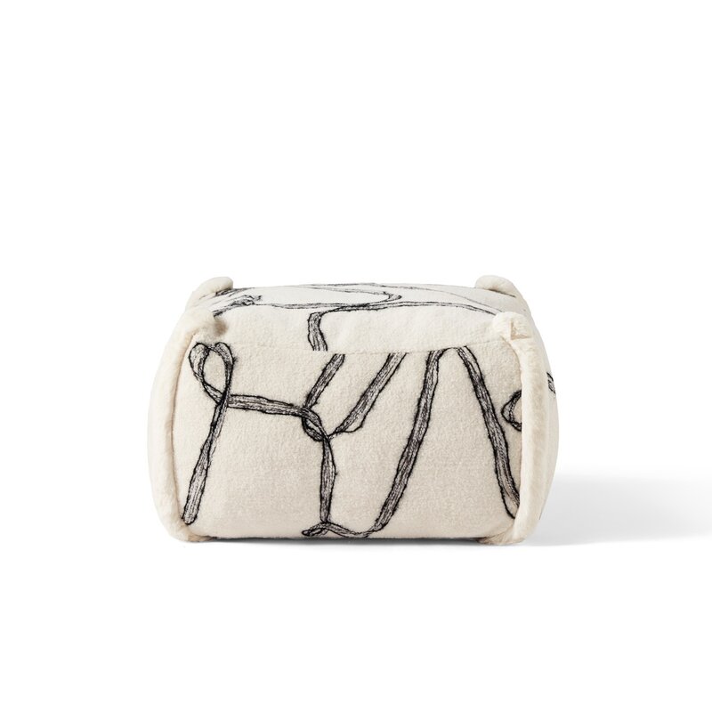 Pouf repose-pieds carré Blanc