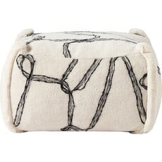 Pouf repose-pieds carré Blanc