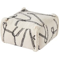 Pouf repose-pieds carré Blanc