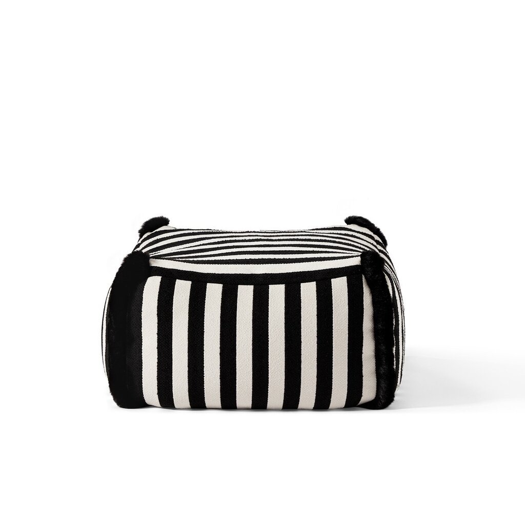 Pouf repose-pieds carré Noir