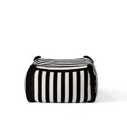 Pouf repose-pieds carré Noir