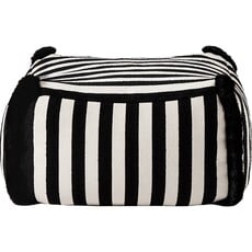 Pouf repose-pieds carré Noir