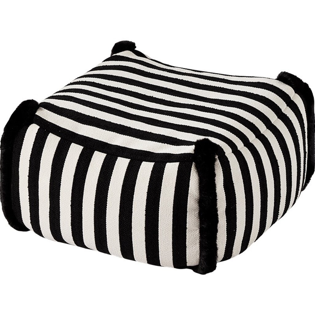 Pouf repose-pieds carré Noir