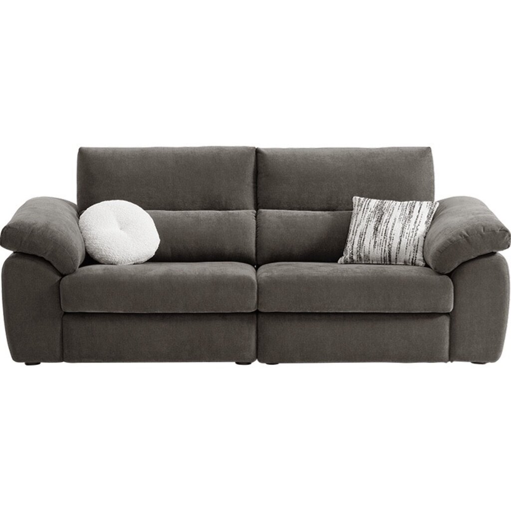 Canapé 3 places en tissu 224x103x92 cm Gris