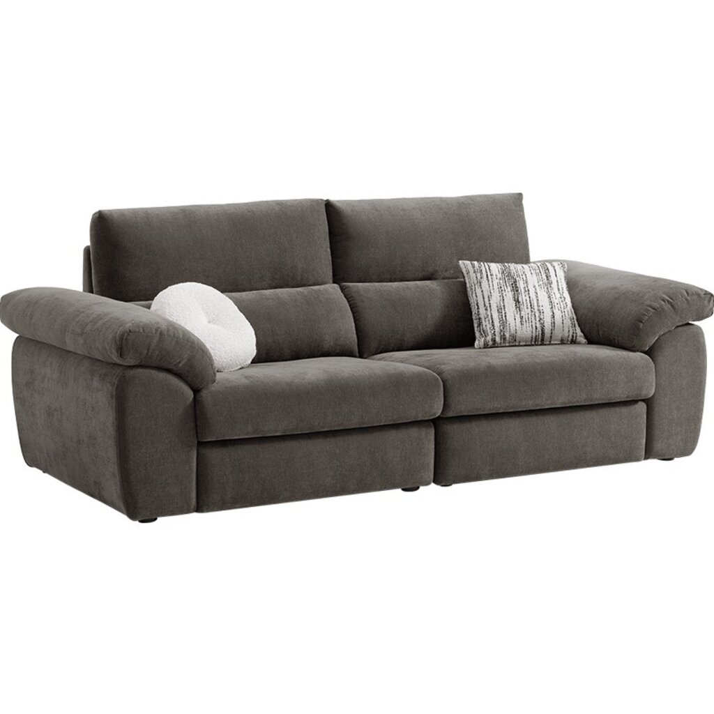 Canapé 3 places en tissu 224x103x92 cm Gris