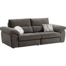 Canapé 3 places en tissu 224x103x92 cm Gris