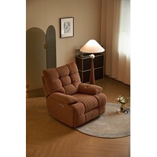 Fauteuil Recliner électrique en tissu Orange