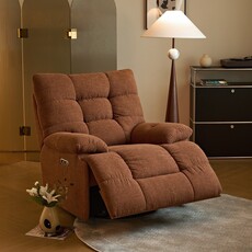 Fauteuil Recliner électrique en tissu Orange