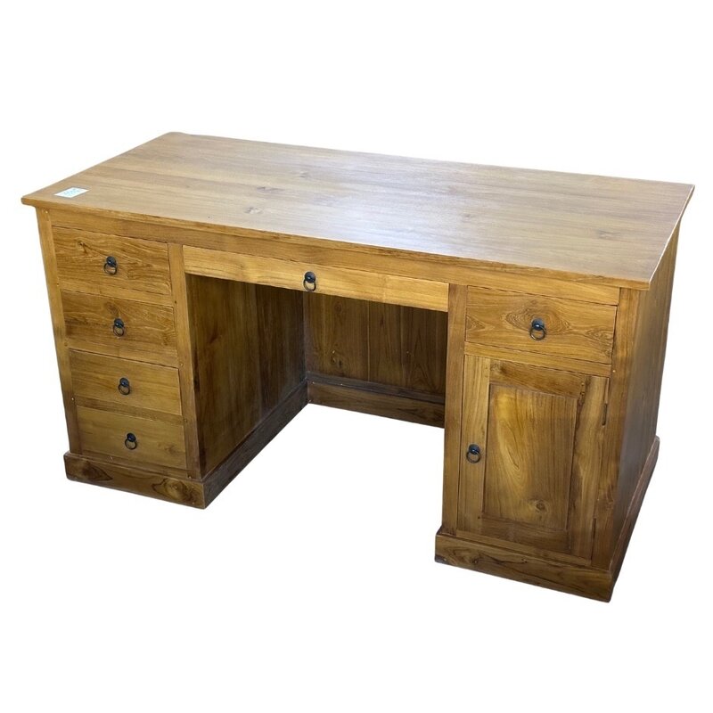 Bureau 6 Tiroirs 1 Porte 150x70x80 Cm (SA 092)