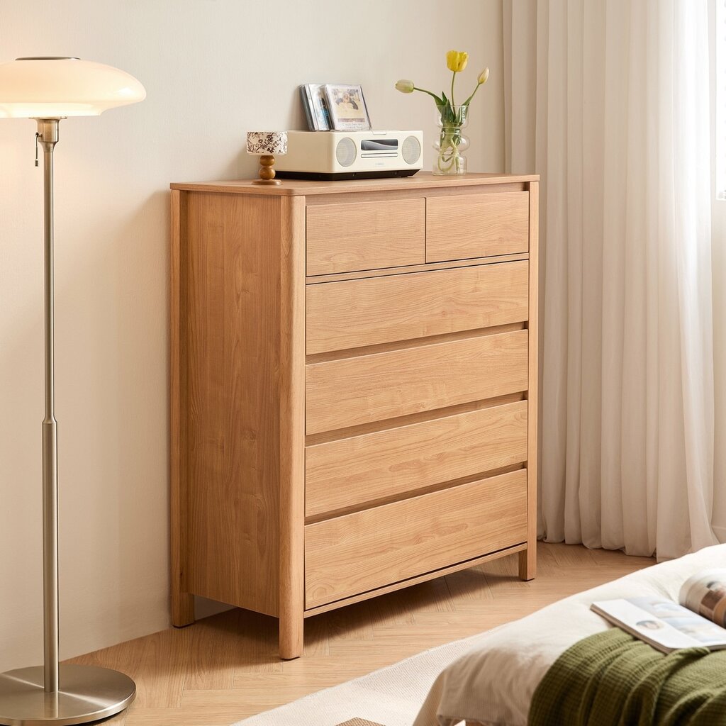 Commode 6 tiroirs 94 cm Bois