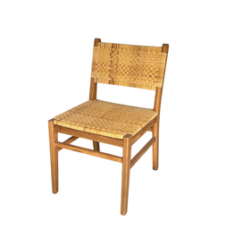 Orlando chaise en teck et rotin