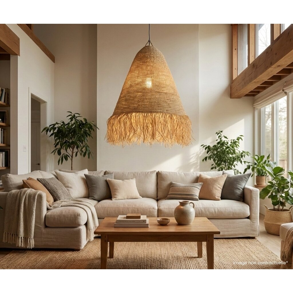 PADMA - Abat-jour naturel tréssé Ø 55x60 cm