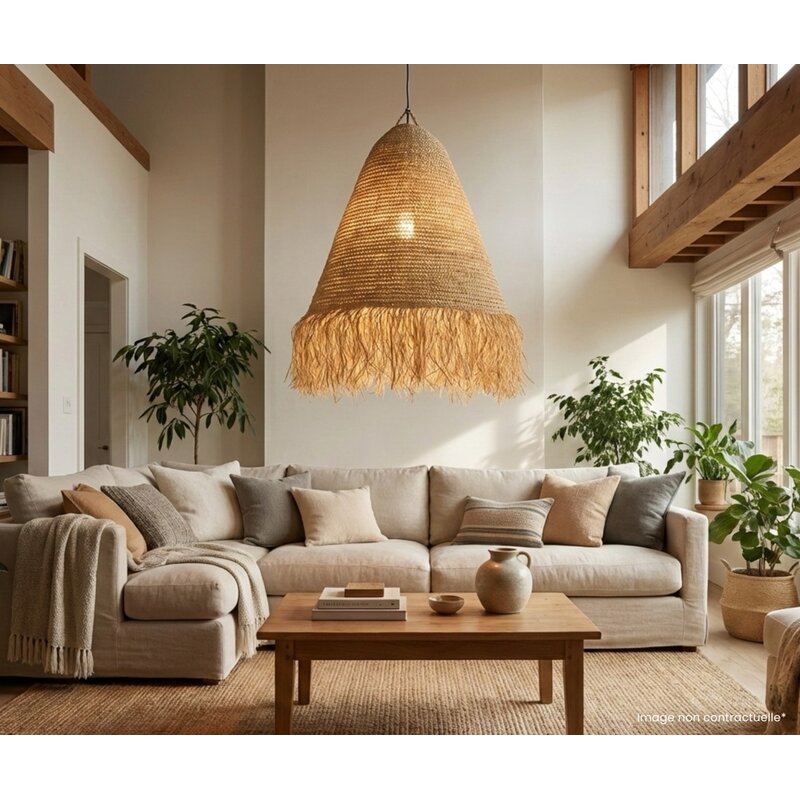 PADMA - Abat-jour naturel tréssé Ø 55x60 cm