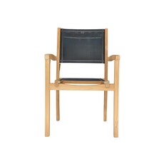 ODESSA - Chaise empilable en teck Premium et batyline Ferrari