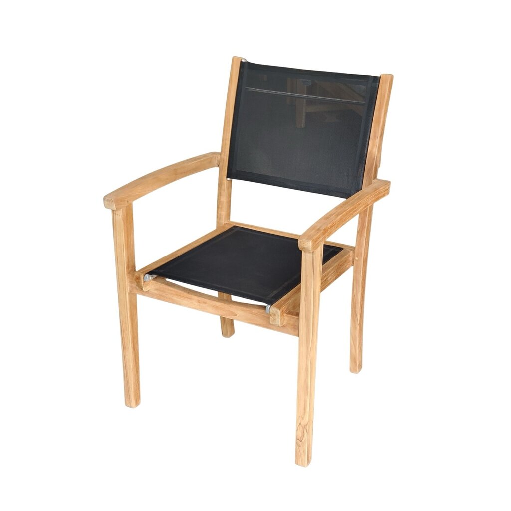 ODESSA - Chaise empilable en teck Premium et batyline Ferrari