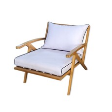 JAVA  Fauteuil en teck avec coussin 75x90x79 cm