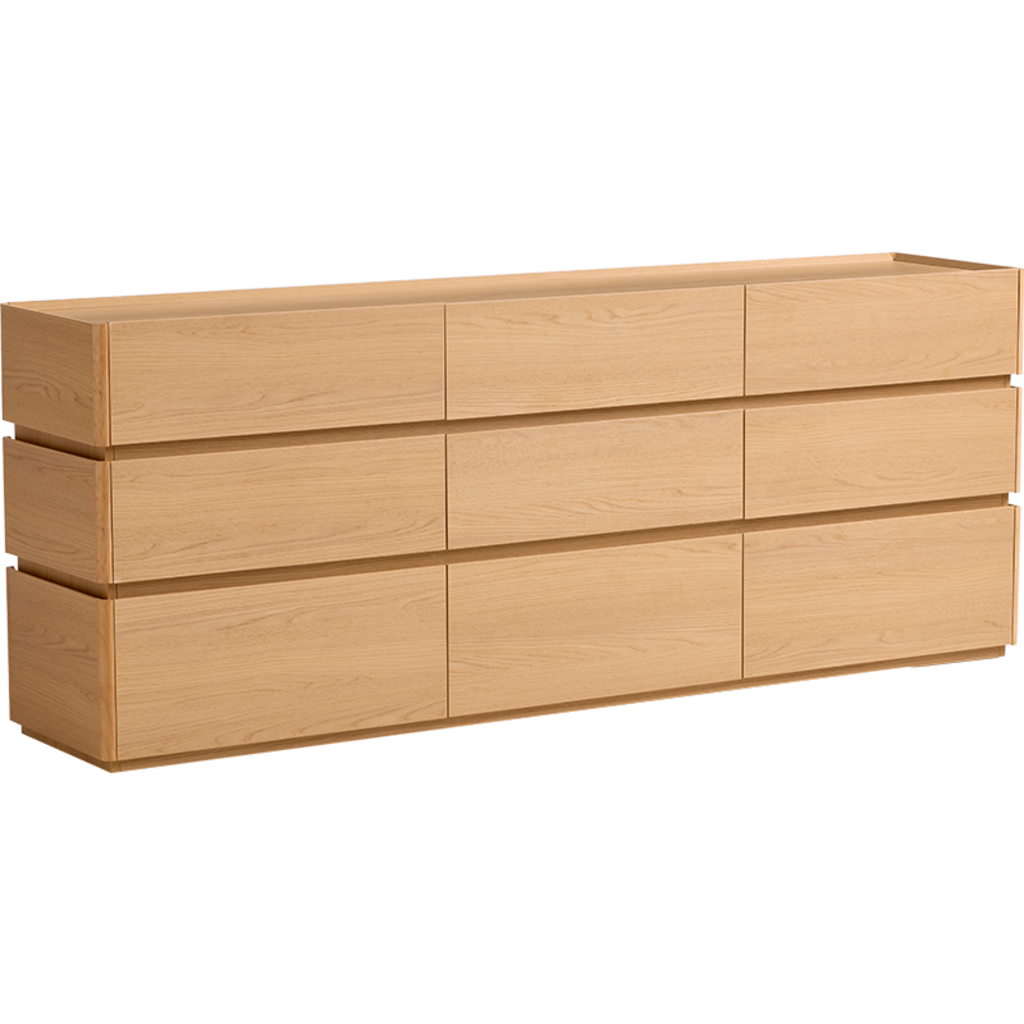 Buffet 9 tiroirs 180 cm - Bois