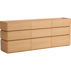 Buffet 9 tiroirs 180 cm - Bois