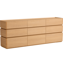 Buffet 9 tiroirs 180 cm - Bois