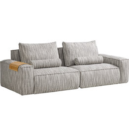 Canapé droit 250 cm 4 places en 2 parties (P) - Beige