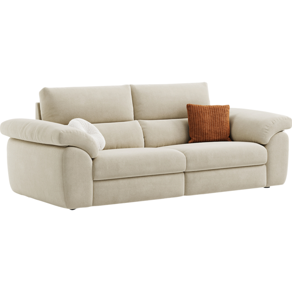 Canapé 100% Déhoussable 2 places 220 cm - Blanc