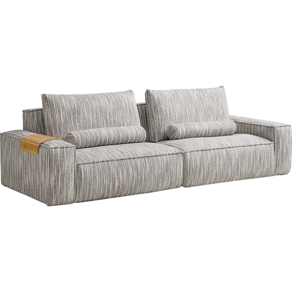 Canapé droit 280 cm 4 places en 2 parties (G) - Beige