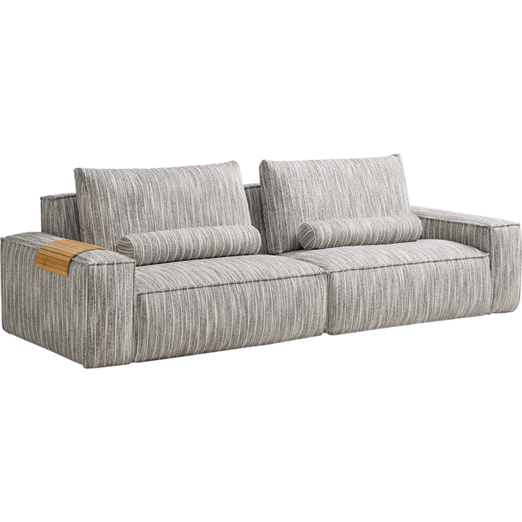 Canapé droit 280 cm 4 places en 2 parties (G) - Gris