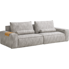 Canapé droit 280 cm 4 places en 2 parties (G) - Beige