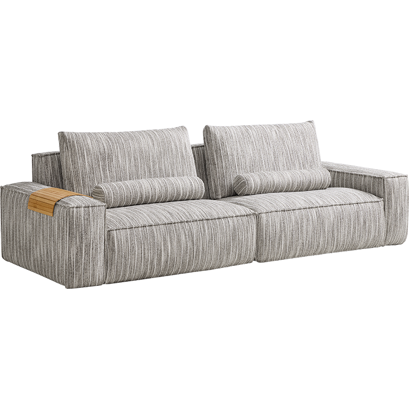 Canapé droit 280 cm 4 places en 2 parties (G) - Beige