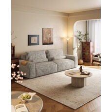 Canapé droit 280 cm 4 places en 2 parties (G) - Gris