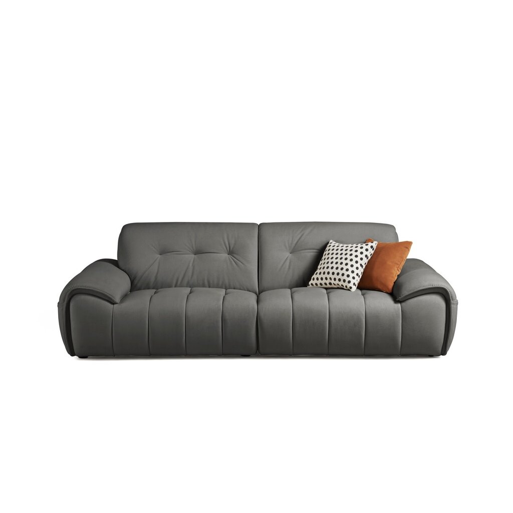 Canapé droit 4 places en 2 parties (P) Gris foncé