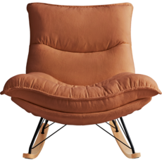 Rocking chair en tissu - Rouge
