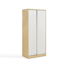 Armoire 2 portes coulissantes 80 cm - Blanc bois