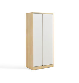 Armoire 2 portes coulissantes 80 cm - Blanc bois