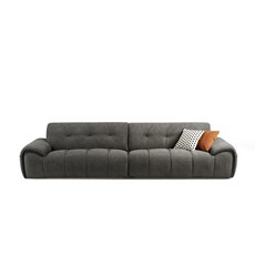 Canapé droit 4 places en 2 partis (G) Gris foncé