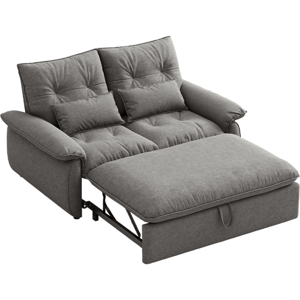 Canapé droit convertible 185 cm - Gris