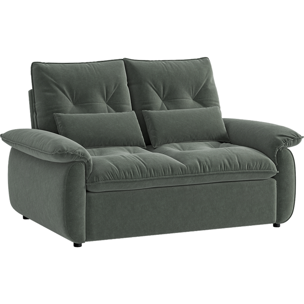 Canapé droit convertible 155 cm - Vert foncé