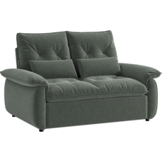 Canapé droit convertible 155 cm - Vert foncé