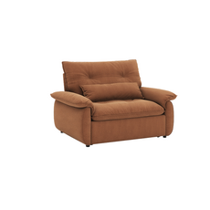 Canapé droit convertible 125 cm - Marron