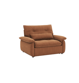 Canapé droit convertible 125 cm - Marron