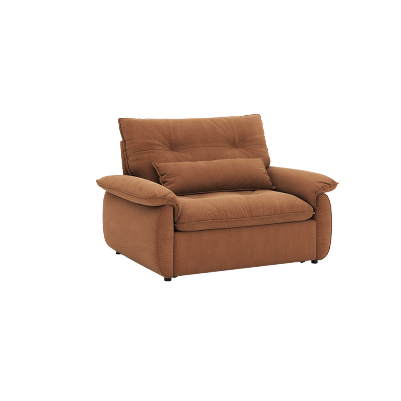 Canapé droit convertible 125 cm - Marron