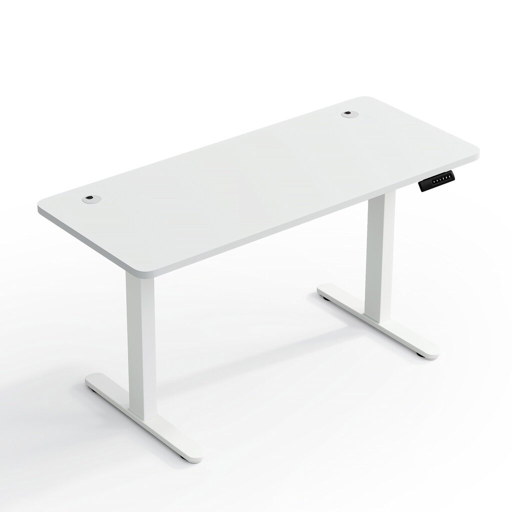Bureau assis-debout électrique Blanc 140 cm