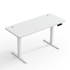Bureau assis-debout électrique Blanc 140 cm