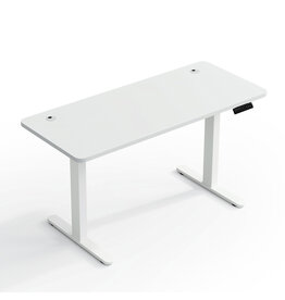 Bureau assis-debout électrique Blanc 140 cm